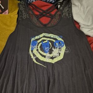 Torrid Blue and Green Graphic Tank Top